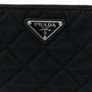 Nylon Tessuto Impuntu Quilted Crossbody Bag Black