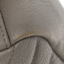 Sheepskin Matelasse Chevron Monogram Medium College Bag Granite