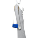 Grain De Poudre Small Classic Monogram Kate Satchel Royal Blue