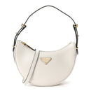 Soft Calfskin Arque Shoulder Bag White