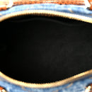 Denim Calfskin Reverse Monogram Malletage Alma BB Blue