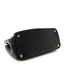 Saffiano Lux Medium Galleria Double Zip Tote Black
