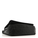 Calfskin Embossed Medusa Messenger Bag Black