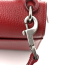 Grained Calfskin Medium Monogram Sunset Satchel Red