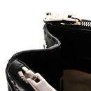 City Calf Hand Stitched Large Galleria Double Zip Tote Black