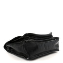 Crinkled Calfskin Matelasse Monogram Large Niki Chain Satchel Black