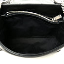 Calfskin Y Quilted Monogram Medium Loulou Chain Satchel Black