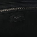Linen Calfskin Rive Gauche Tote Black