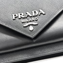 Saffiano City Calf Mini Envelope Bag Black