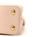 Taurillon Ostrich Capucines BB Powder Pink Beige