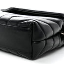 Calfskin Y Quilted Monogram Toy Loulou Crossbody Bag Black