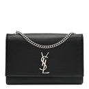 Grain De Poudre Large Classic Monogram Kate Satchel Black
