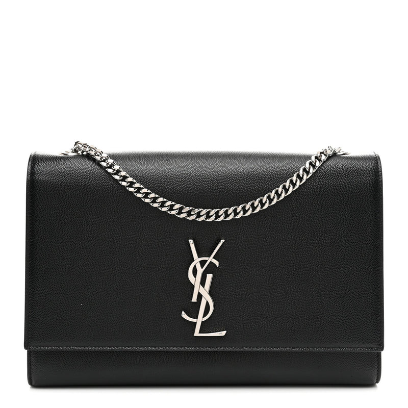 Grain De Poudre Large Classic Monogram Kate Satchel Black