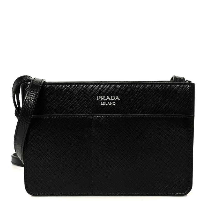 Saffiano Crossbody Bag Black