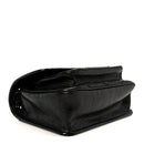 Crinkled Calfskin Matelasse Monogram Baby Niki Chain Satchel Black