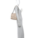 Crinkled Calfskin Matelasse Monogram Medium Niki Chain Satchel Gold Sand