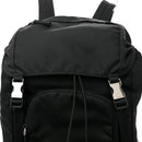 Tessuto Nylon Montagna Double Buckle Backpack Black