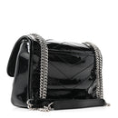 Patent Calfskin Matelasse Monogram Baby Niki Chain Satchel Black