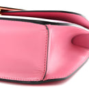 Box Calfskin Triangle Embleme Flap Shoulder Bag Begonia