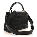 Lambskin Quilted Flower Capucines PM Black