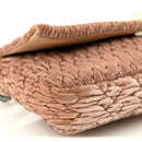 Velvet Matelasse Crystal Chain Shoulder Bag Cammeo