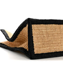 Raffia Calfskin Rive Gauche Tote Naturale Black