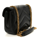 Lambskin Chevron Quilted Mini Loulou Black