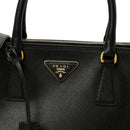 Saffiano Small Galleria Double Zip Tote Black