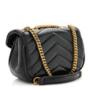 Lambskin Chevron Quilted Micro LouLou Black