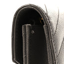 Grain De Poudre Matelasse Chevron Monogram Envelope Chain Wallet Fog