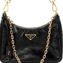 Patent Naplak Re-Edition 2005 Shoulder Bag With Charm Black