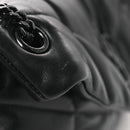 Lambskin Quilted Toy Loulou Puffer Monogram Monochrome Chain Satchel Black