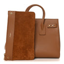 Grained Calfskin Small Sac De Jour Saddle Brown