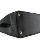 Saffiano Small Galleria Double Zip Tote Black