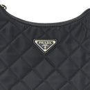 Tessuto Nylon Stitched Shoulder Bag Black