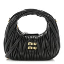 Nappa Matelasse Mini Wander Hobo Black