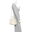 Grained Calfskin Baby Sac De Jour White