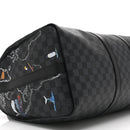 Damier Graphite World Map Keepall Bandouliere 50