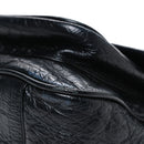Crocodile Embossed Lambskin Monogram Medium Niki Chain Satchel Black