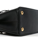 Saffiano Lux Micro Galleria Shoulder Bag Black