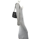 Crinkled Calfskin Matelasse Monogram Baby Niki Chain Satchel Black