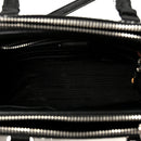 Satin Crystal Mini Galleria Double Zip Tote Metal