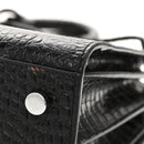 Calfskin Crocodile Embossed Baby Sac De Jour Black