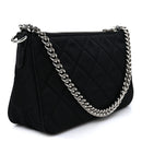 Nylon Tessuto Impuntu Quilted Crossbody Bag Black