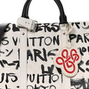 Cowhide Damier LV Dynasty Keepall Bandouliere 50 White Black