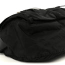 Tessuto Nylon Saffiano Double Buckle Messenger Shoulder Bag Black
