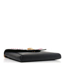 Calfskin Medusa Whipstitch Envelope Clutch Black White