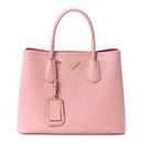 Saffiano Cuir Medium Double Bag Cammeo Rosa