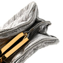 Metallic Matelasse Lux Mini Crossbody Tote Cromo