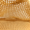 Yarn Raffia Effect Crochet Logo Embroidered Tote Bag Naturale